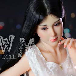 WM Dolls Körperstil WM-164/D mit WMS Silikon-Kopf Nr. 4 - TPE/Silikon-Hybrid