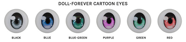 Verfügbare Augenfarben für die Shiori Anime-Köpfe