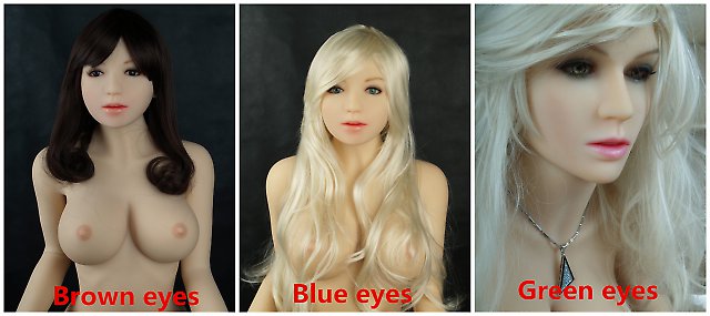OR Doll OR156 - Verfügbare Augenfarben v.l.n.r.: Braune, blaue oder grüne Augen